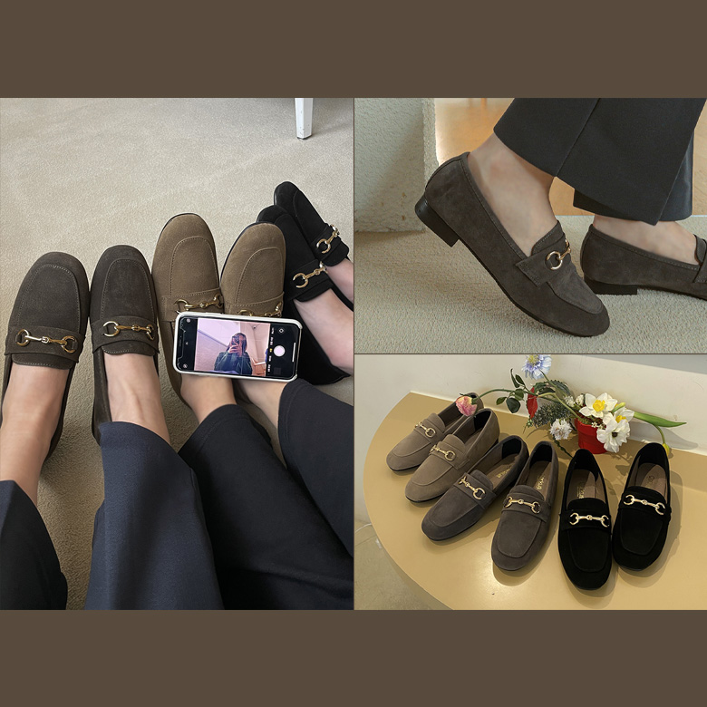 midasb-[빌키 스웨이드 로퍼(2cm)]♡韓國女裝鞋