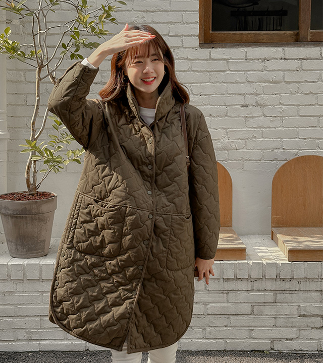 joamom-[ 윈드밀 스냅 퀼팅 점퍼]♡韓國女裝外套