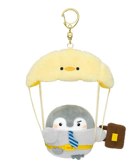正能量企鵝 電視動畫 上班真厲害！ 滑翔傘的公仔匙扣