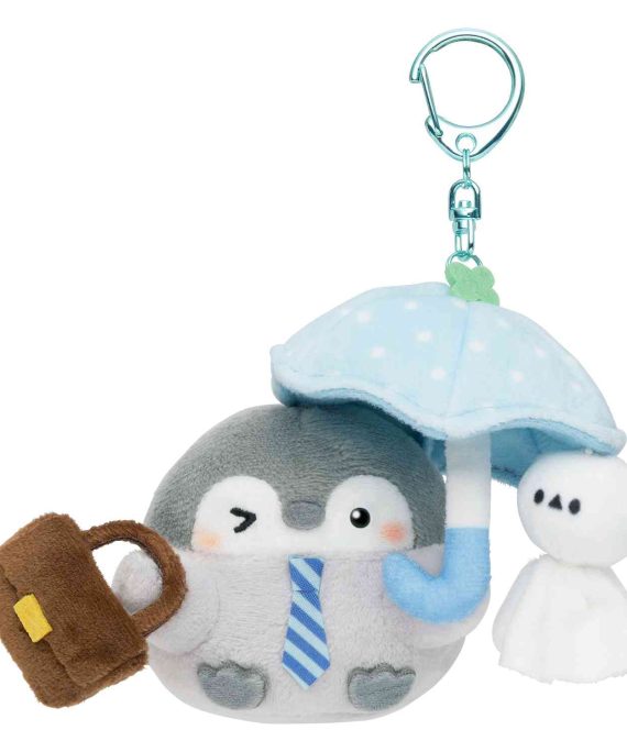 正能量企鵝 電視動畫 下雨天也能上班，太棒了！ 公仔匙扣