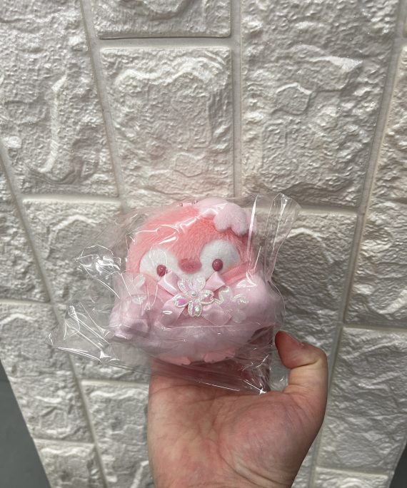 正能量企鵝 櫻花盛開春日公仔匙扣