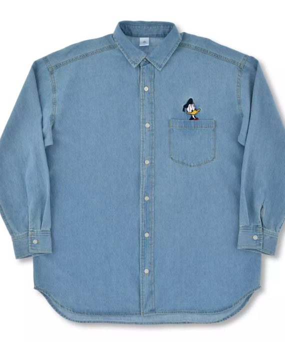 唐老鴨  牛仔布 藍色長袖襯衫 DONALD FASHION 2026