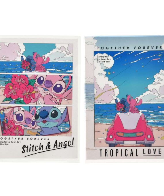 史迪仔&天使  全息圖A4 Folder  STITCH & ANGEL