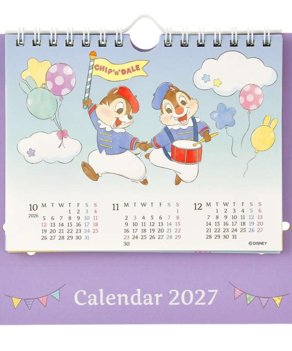 Chip and Dale  桌上日曆 Costume CALENDAR ＆ ORGANIZER 2027